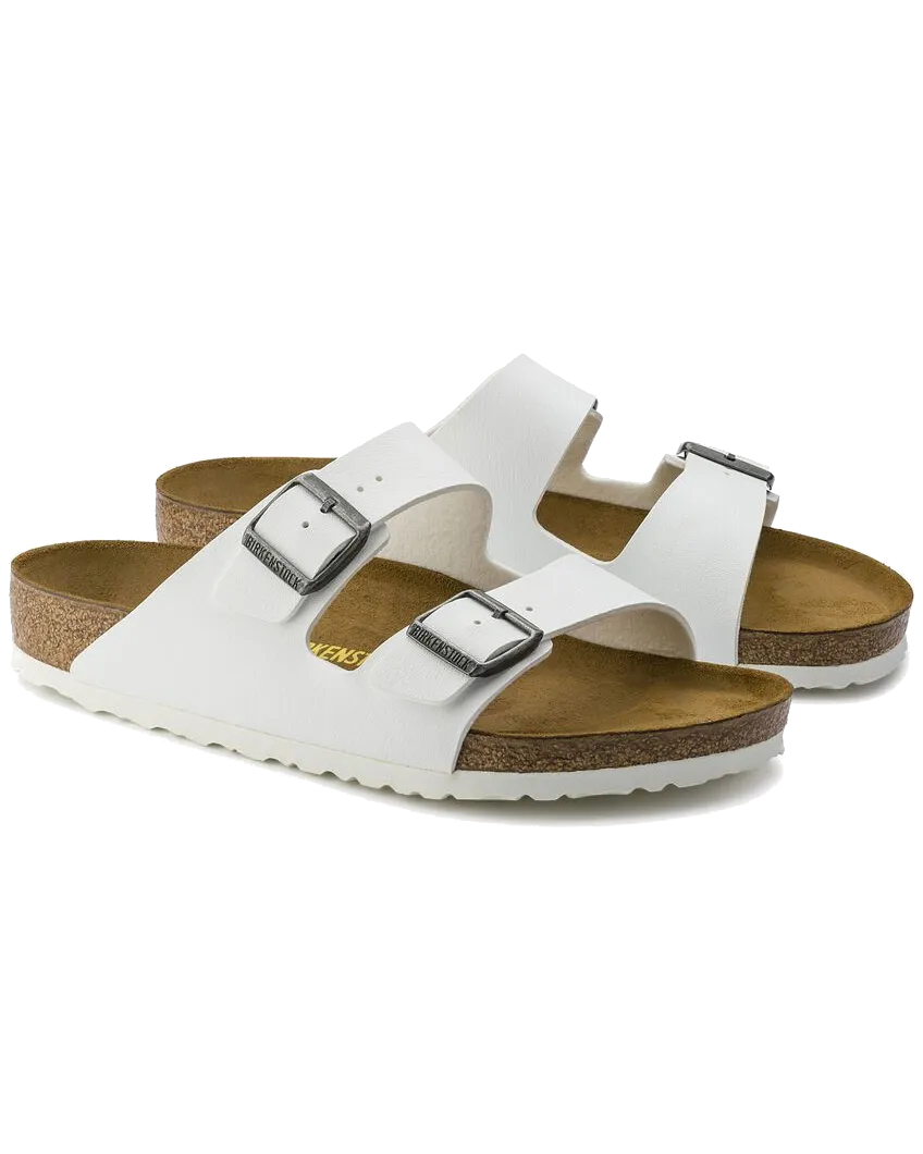 Arizona Birko Flor Sandals in White