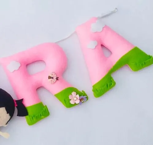 Baby Felt name banner, unicorn garland, girl banner, nursery decor, personalized gift, felt letters, baby name banner, name garland, name sign
