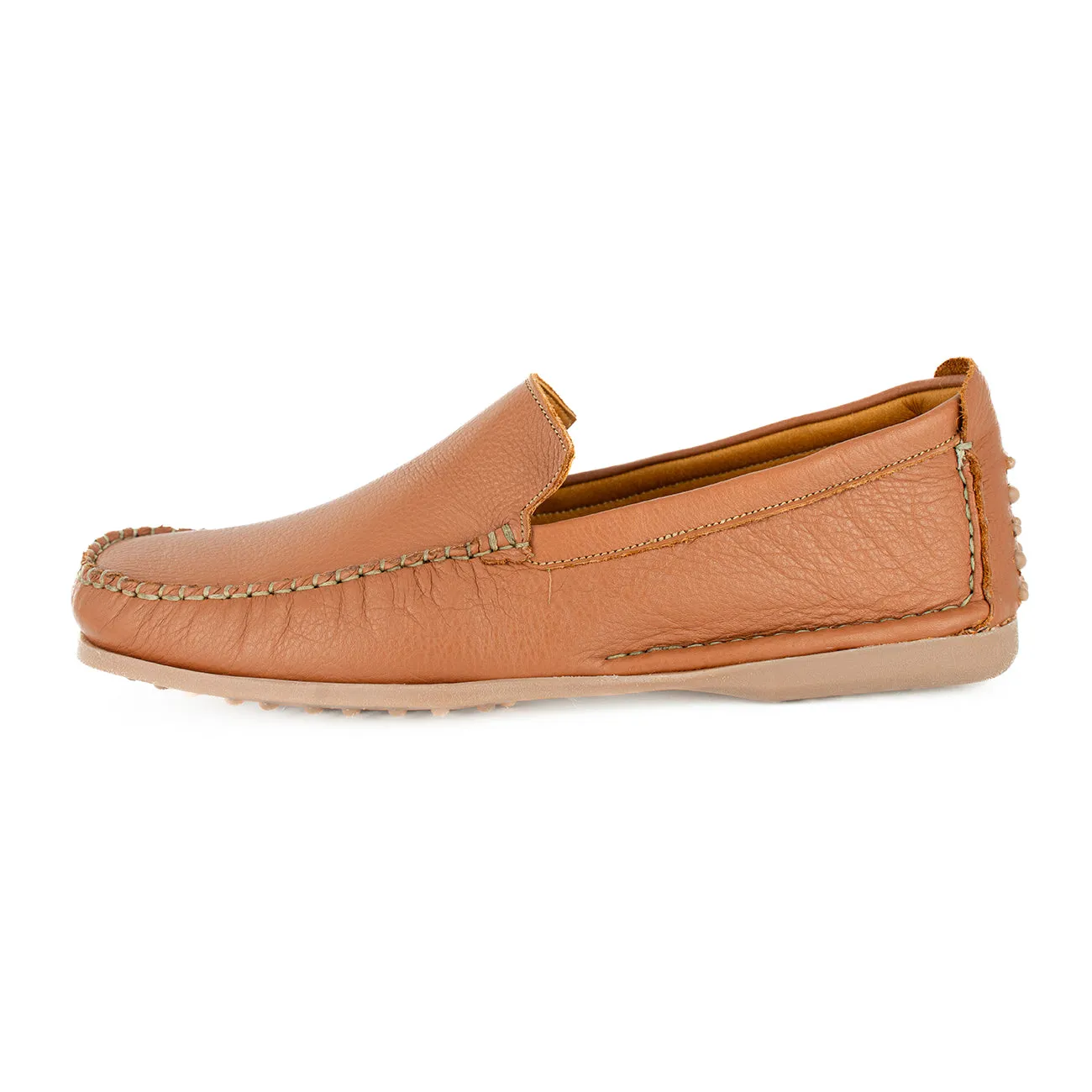 Banakho : Mens Leather Moccasin in Oak Natan