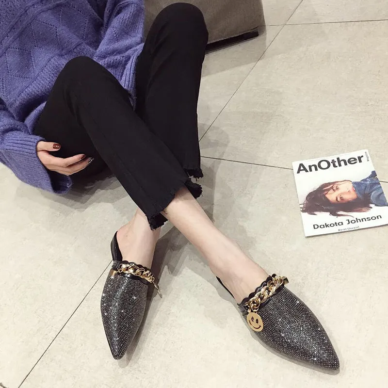 Bling Soft Flat Bottom Cool Slippers