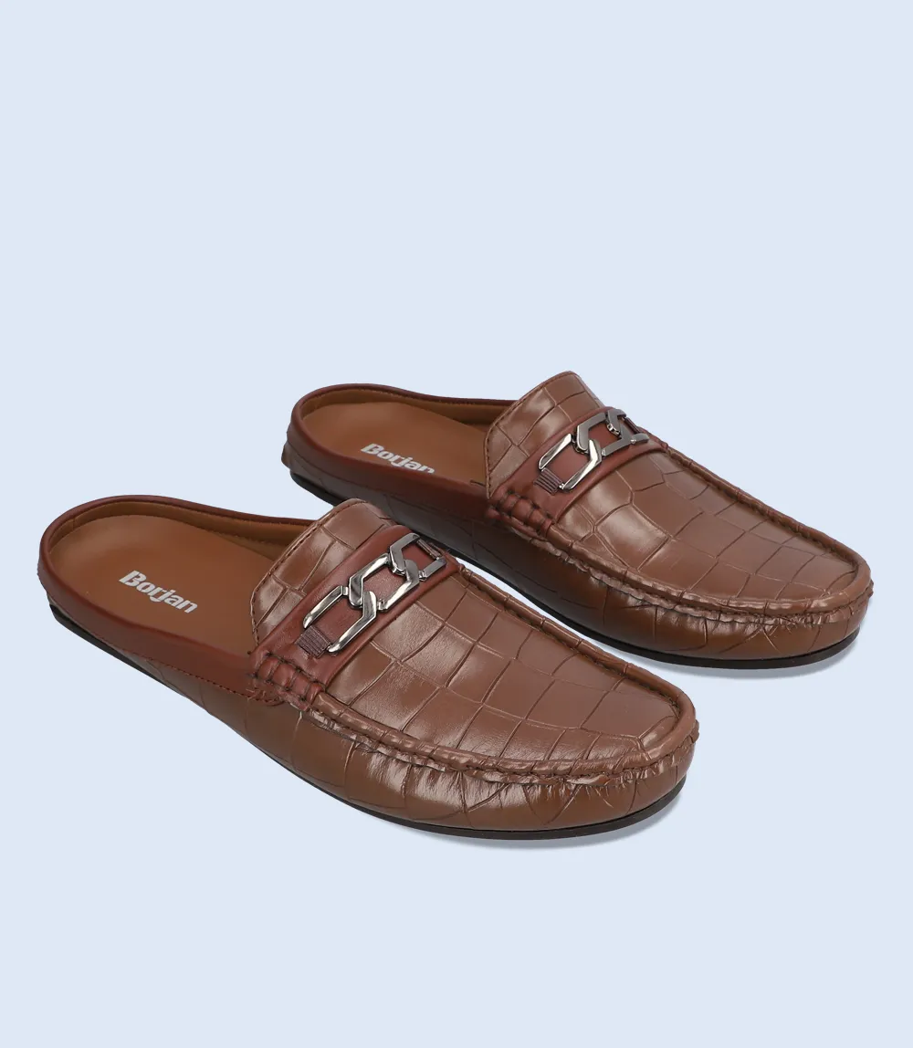 BM6704-COFFEE-Men Mule