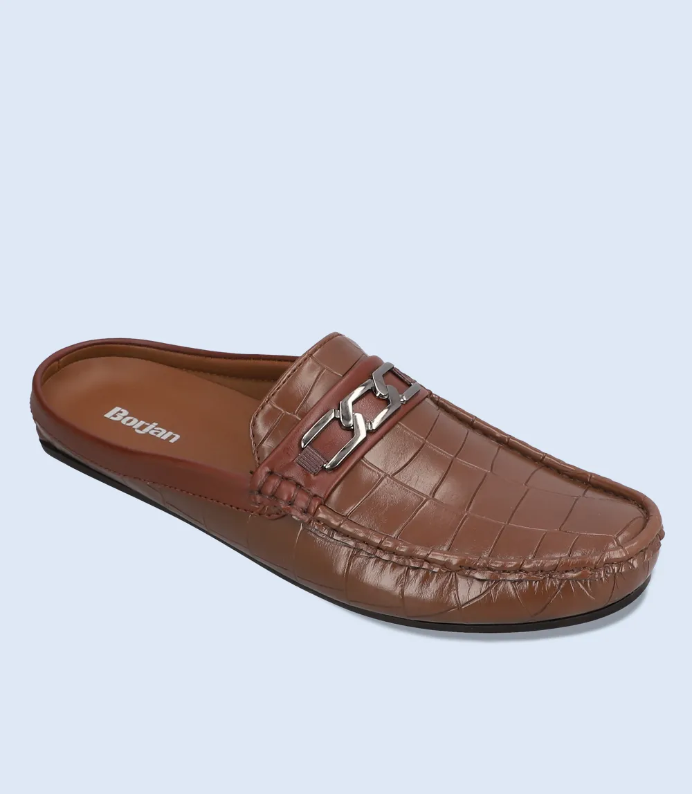 BM6704-COFFEE-Men Mule