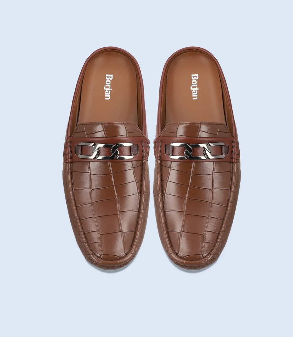 BM6704-COFFEE-Men Mule
