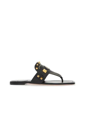 Buffalo Leather Studded Flipflops
