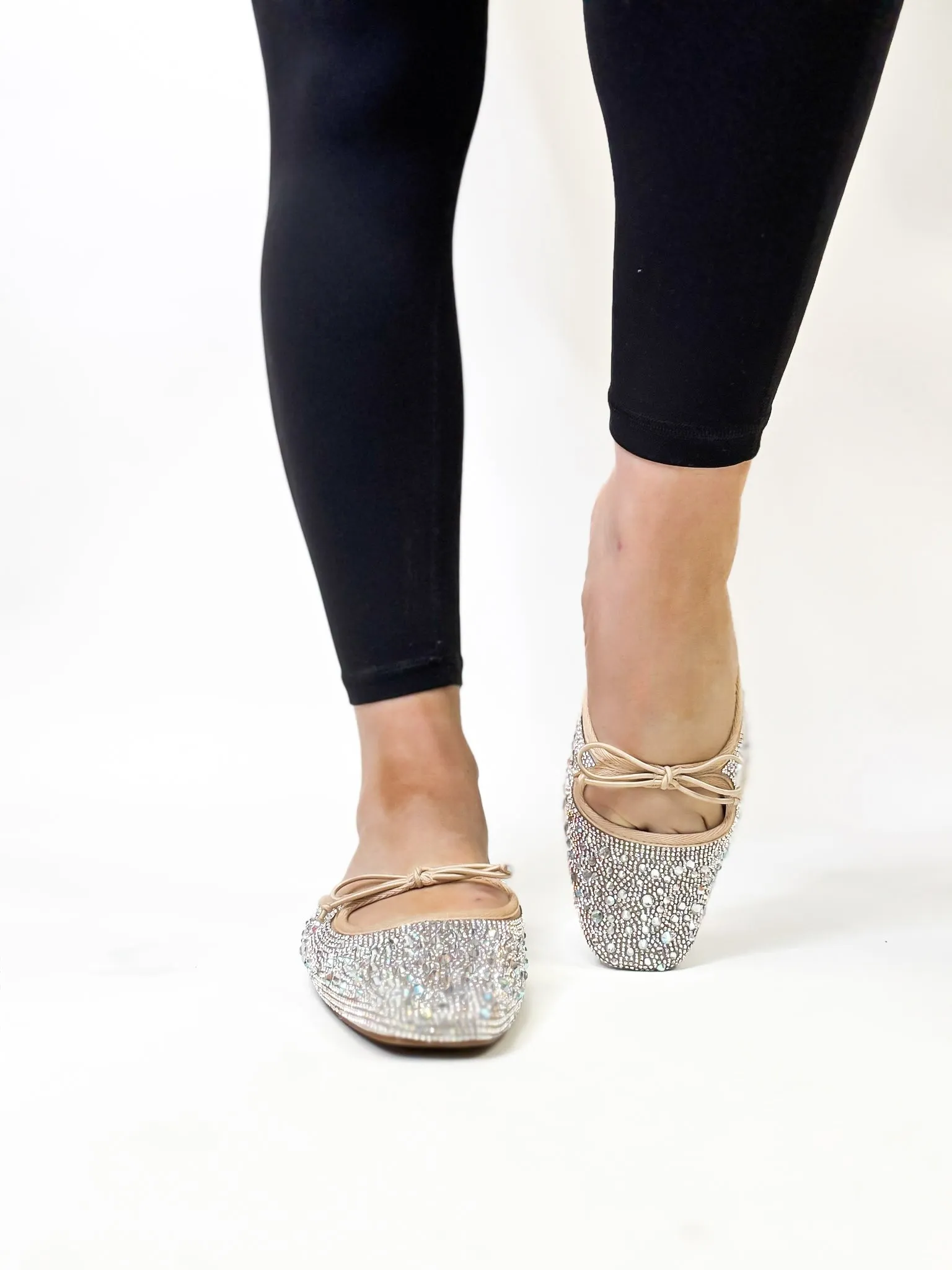Corky's Clear Rhinestones Tongue Tied Flats
