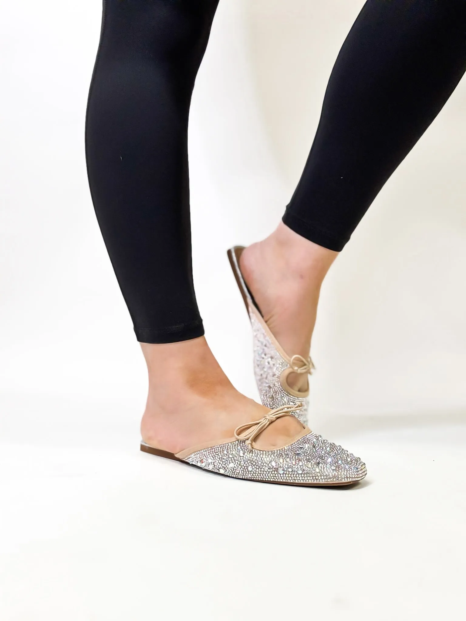 Corky's Clear Rhinestones Tongue Tied Flats