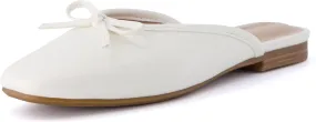 CUSHIONAIRE Women's Jade Bow Mule  Memory Foam, Wide Widths Available