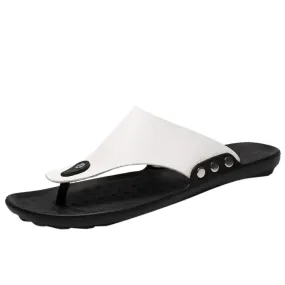 Cuzcare Men Beach Sandals Breathable Shock-resistant Summer Flip-flops