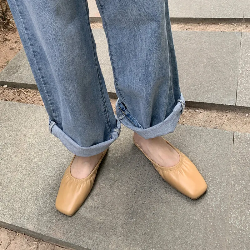 Dayanara Handmade Square Toe Flat Mules