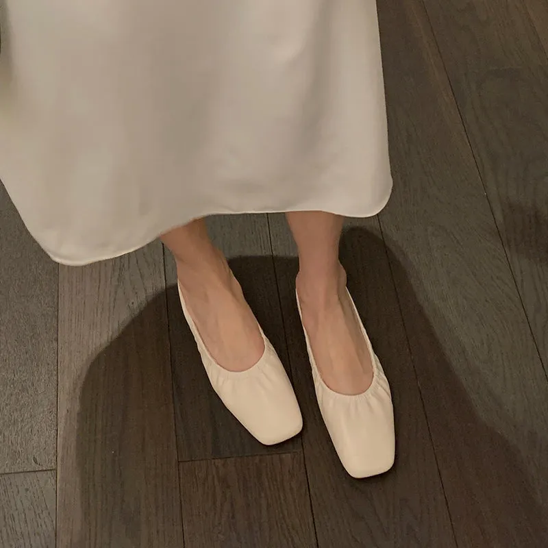 Dayanara Handmade Square Toe Flat Mules