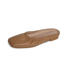 Dayanara Handmade Square Toe Flat Mules