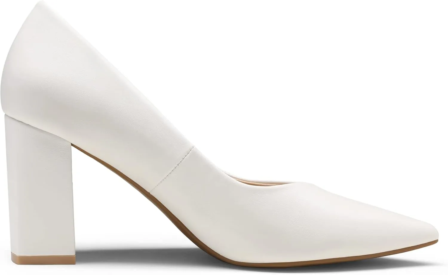 DREAM PAIRS Women’s High Chunky Closed Toe Block Heels Pointed Toe Wedding Party Elegant Slip On Pumps Shoes
