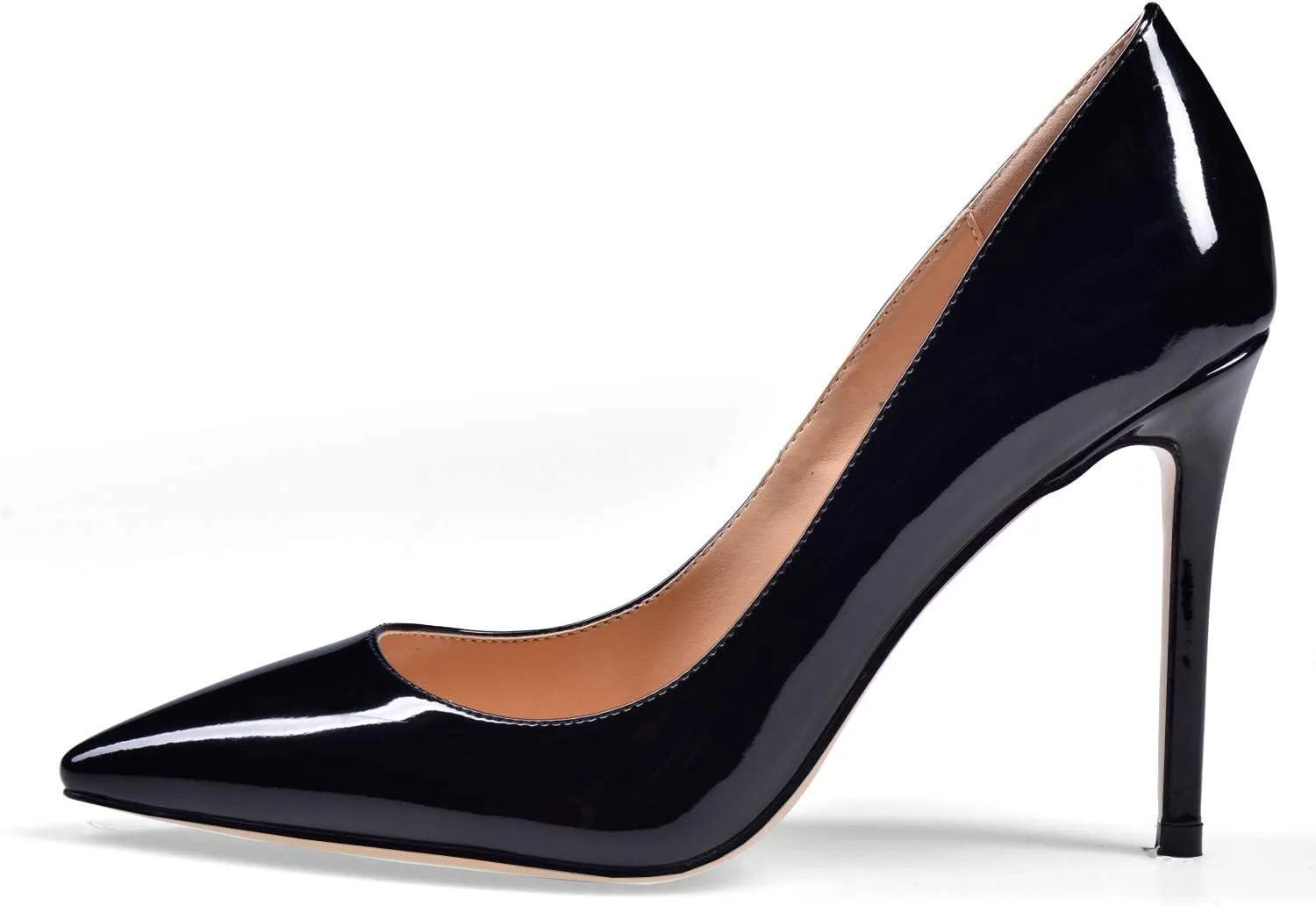 Eldof Womens High Heel Pumps, Pointy Toe Sexy Elegant Stiletto Heels 4inches Slip on Party Wedding Comfort Classic High Heels