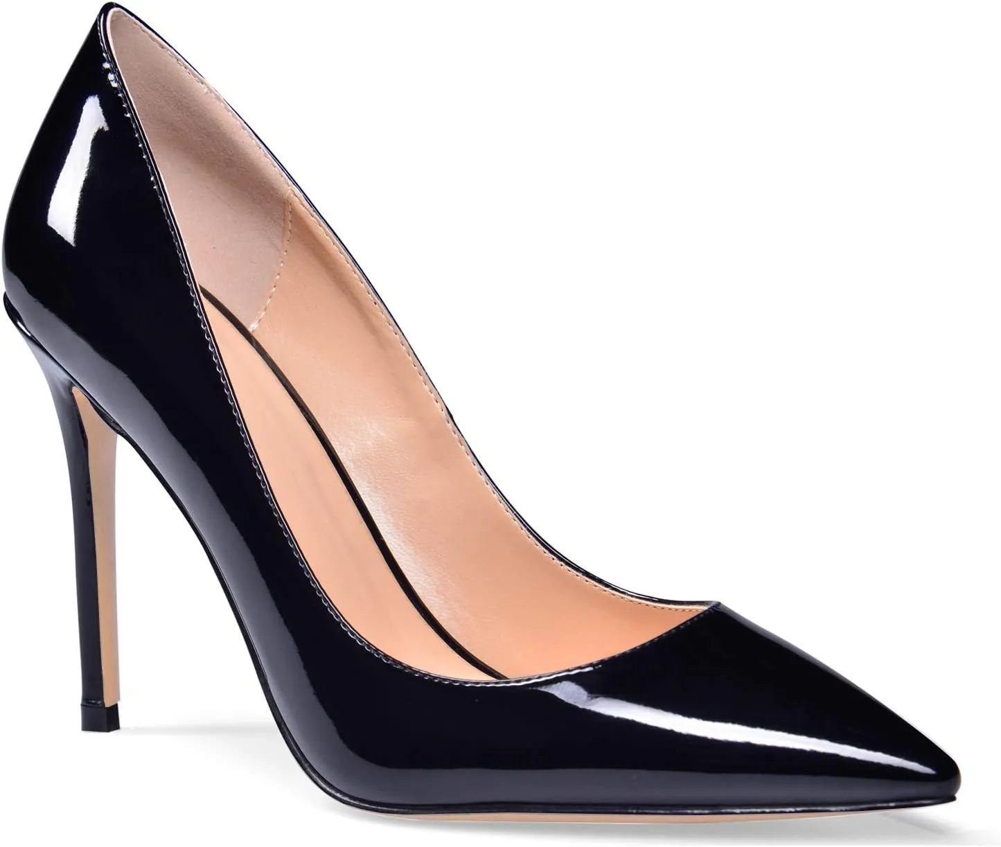 Eldof Womens High Heel Pumps, Pointy Toe Sexy Elegant Stiletto Heels 4inches Slip on Party Wedding Comfort Classic High Heels