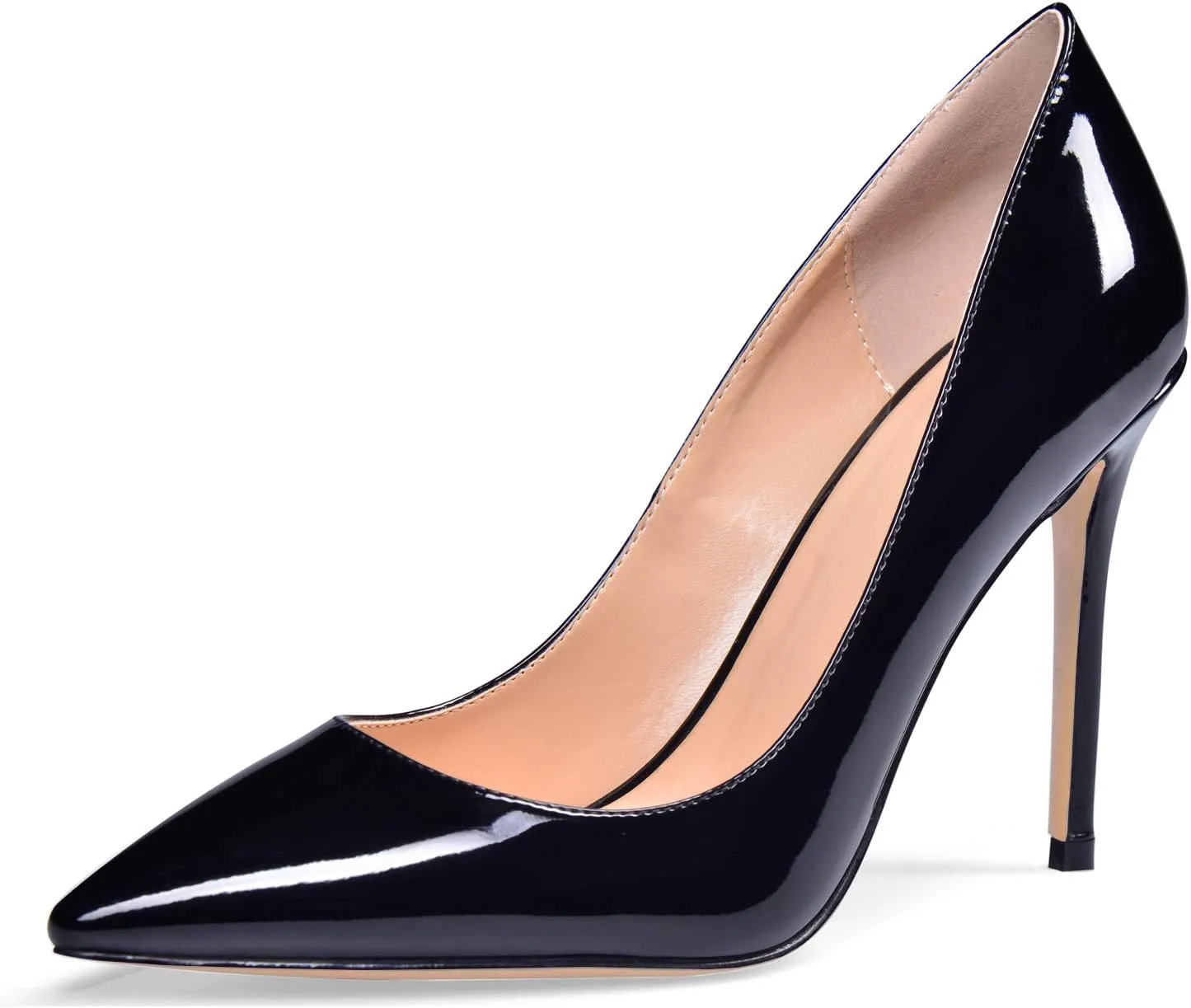 Eldof Womens High Heel Pumps, Pointy Toe Sexy Elegant Stiletto Heels 4inches Slip on Party Wedding Comfort Classic High Heels