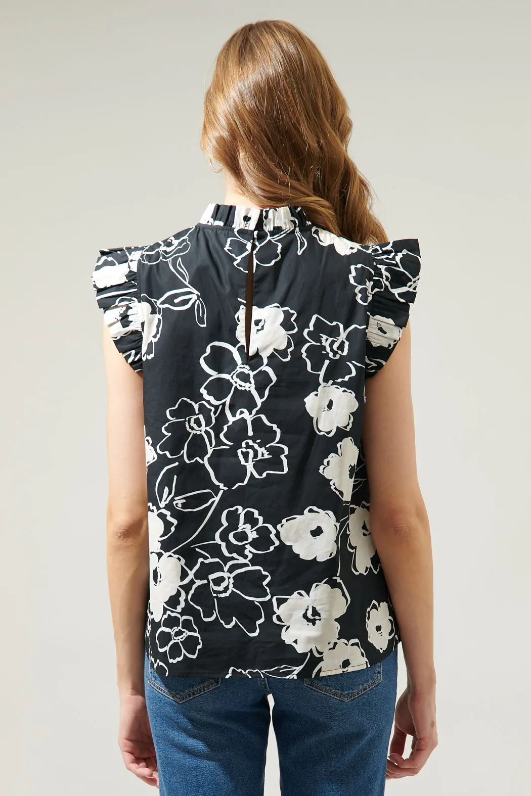 Floral Poplin Top