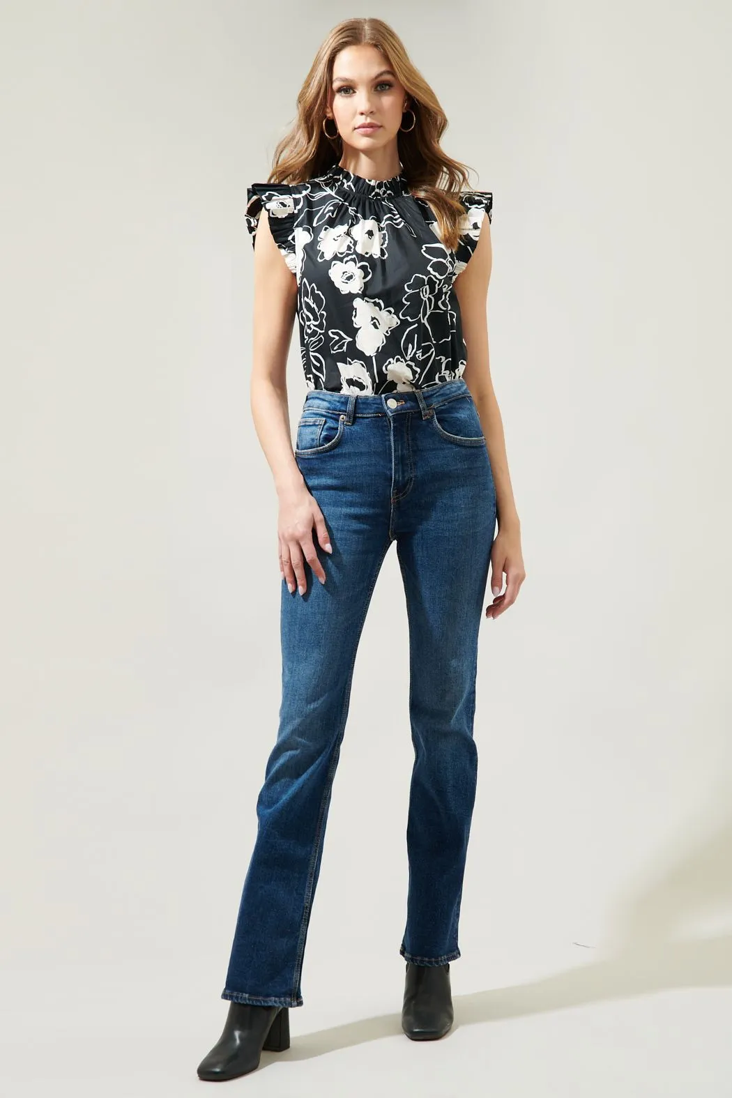 Floral Poplin Top