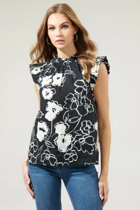 Floral Poplin Top