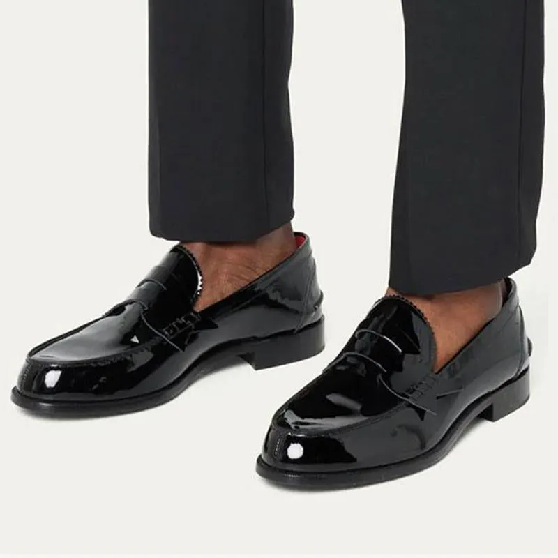 Modern Round Toe Slip-On Dress Shoes