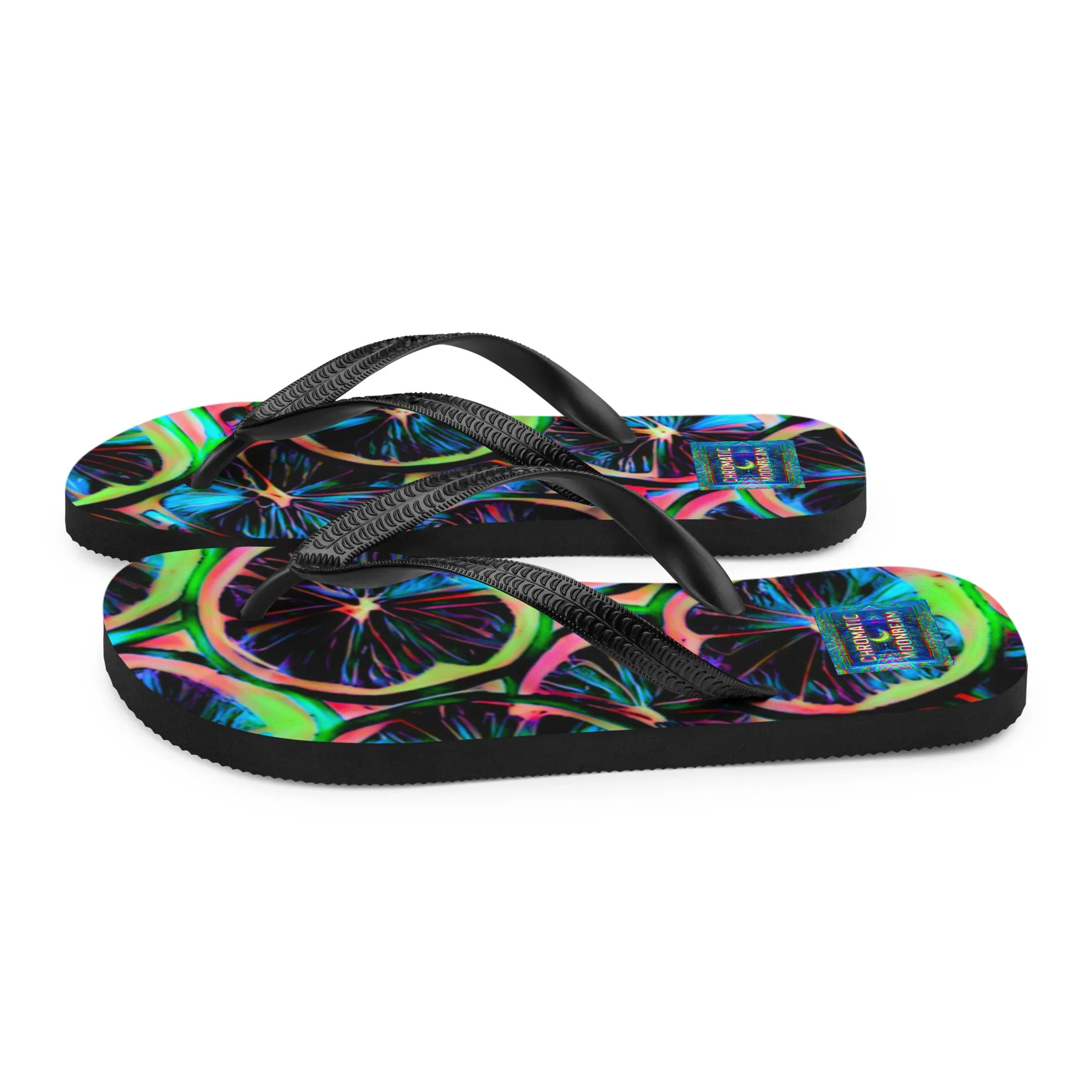 Neon Citrus Flip-Flops