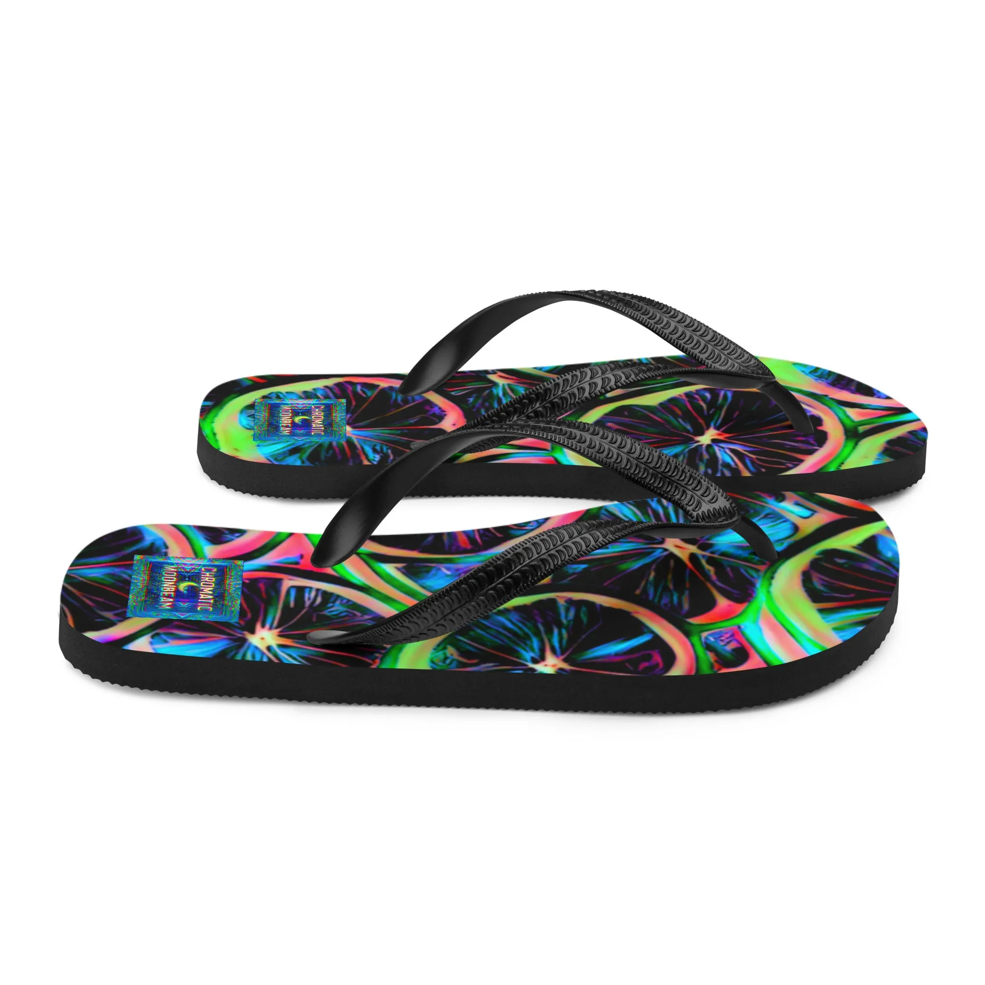 Neon Citrus Flip-Flops