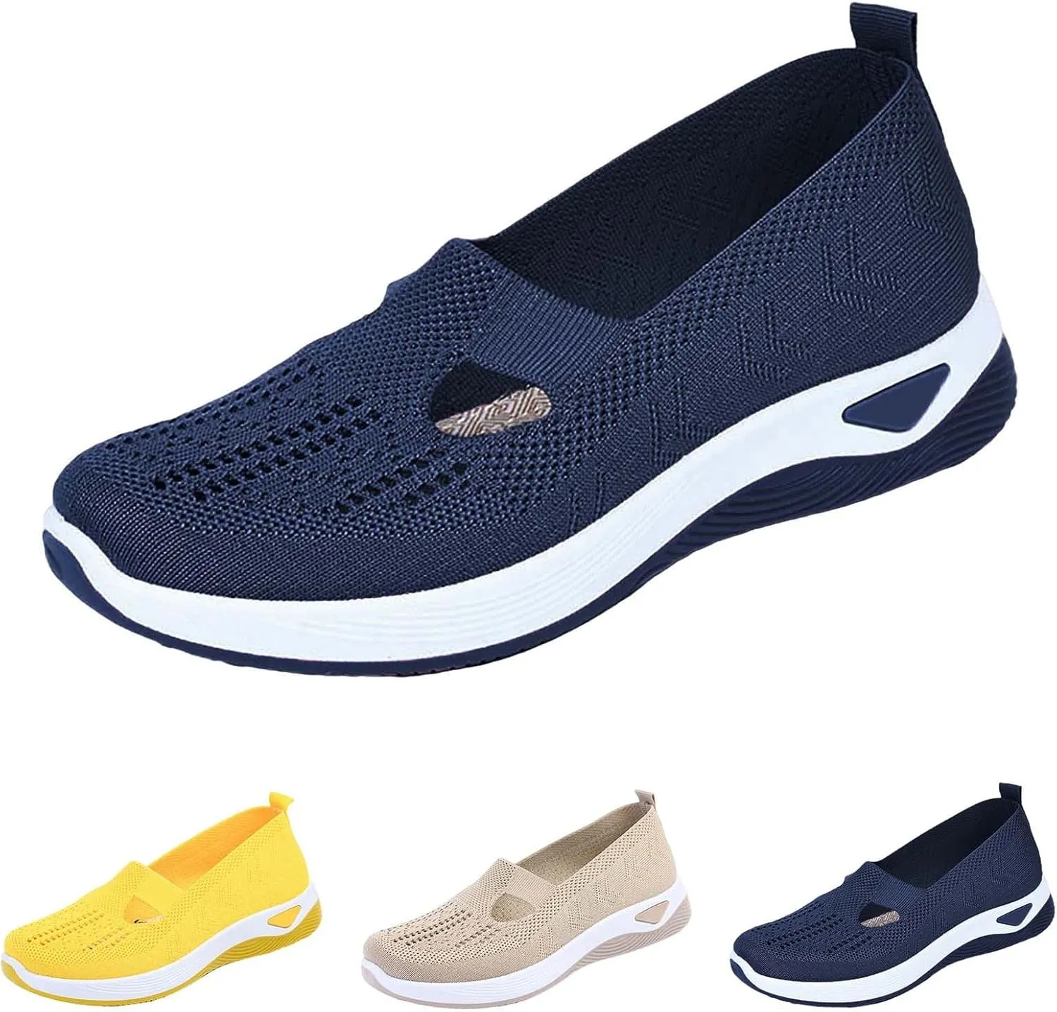 Orthopedic Shoes for Women Breathable Soft Slip On Running Shoes for Women Lether Shoes Dressy Casual Dress Sneakers Waterproof Tennis Shoe Trainers Shoe