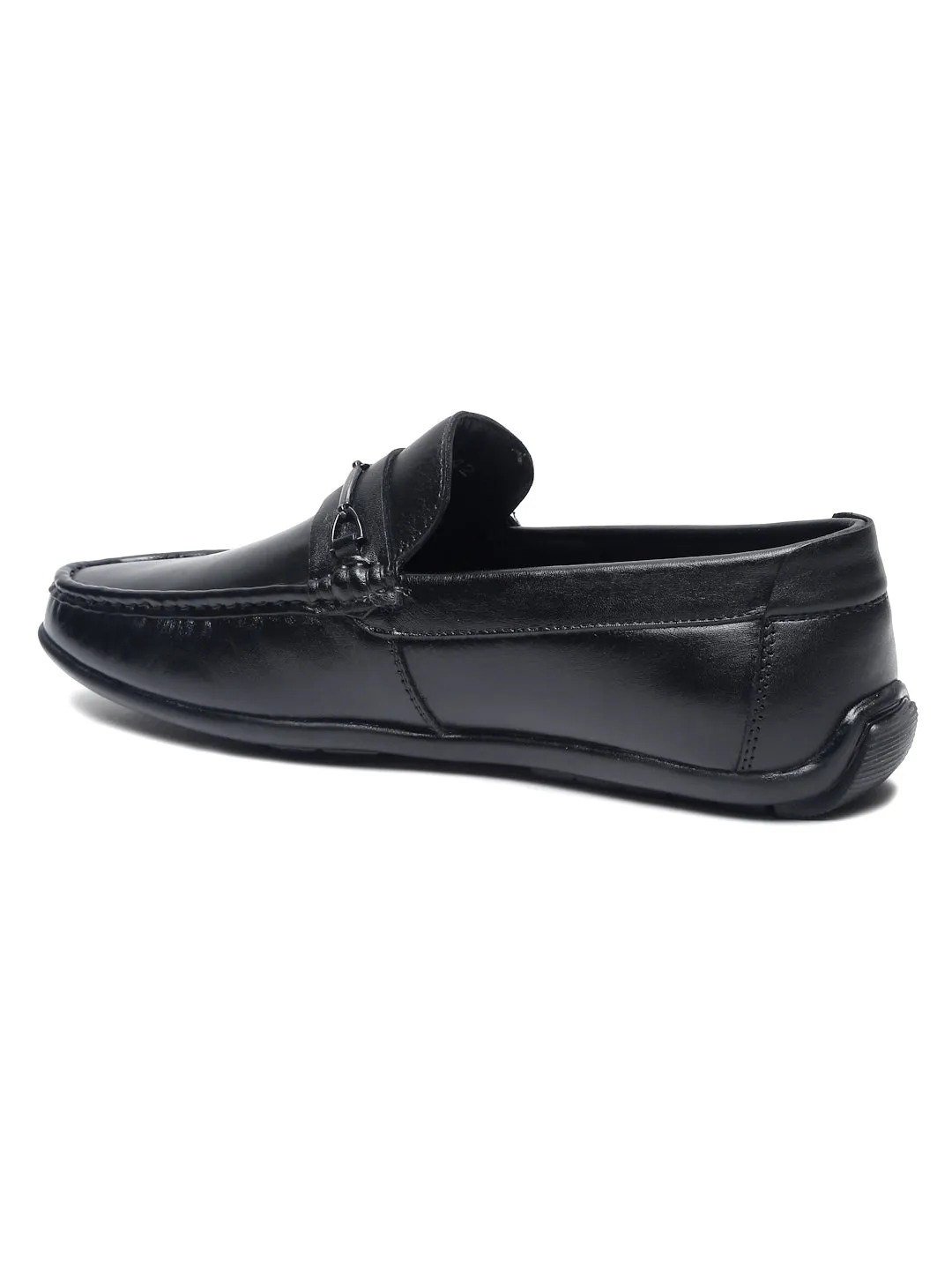 Pelle Albero Black Loafers for Men