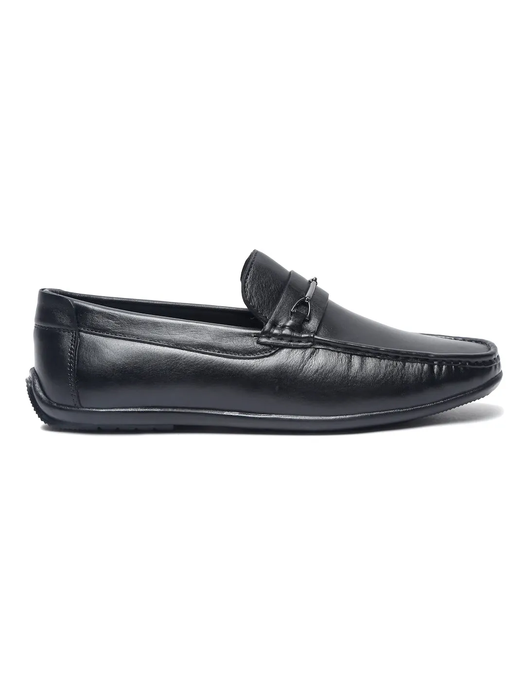 Pelle Albero Black Loafers for Men