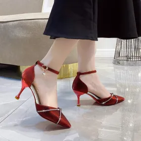 Red Joker High Heels Ladies' Shoes