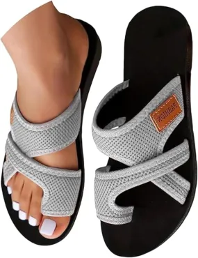Sandals for Women 2025 Beach,Womens Sandals Comfortable Dressy Breathable Hollow Mesh Slide Sandals with Arch Support