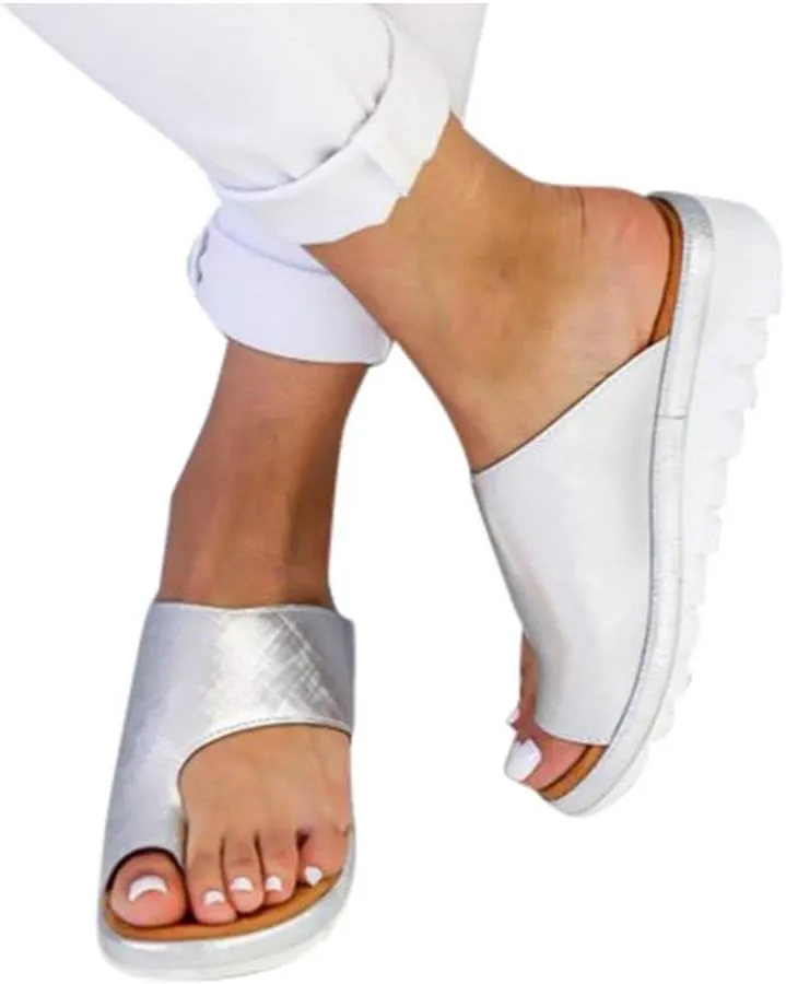 Sandals for Women Platform 2020 Fashion Comfy Toe Ring Wedge Shoes Summer Beach Travel Comfortable Flip Flop
