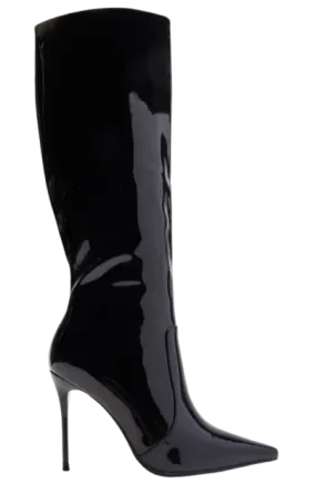 Shiny Surface Pointy Toe Pointy Heel Boots