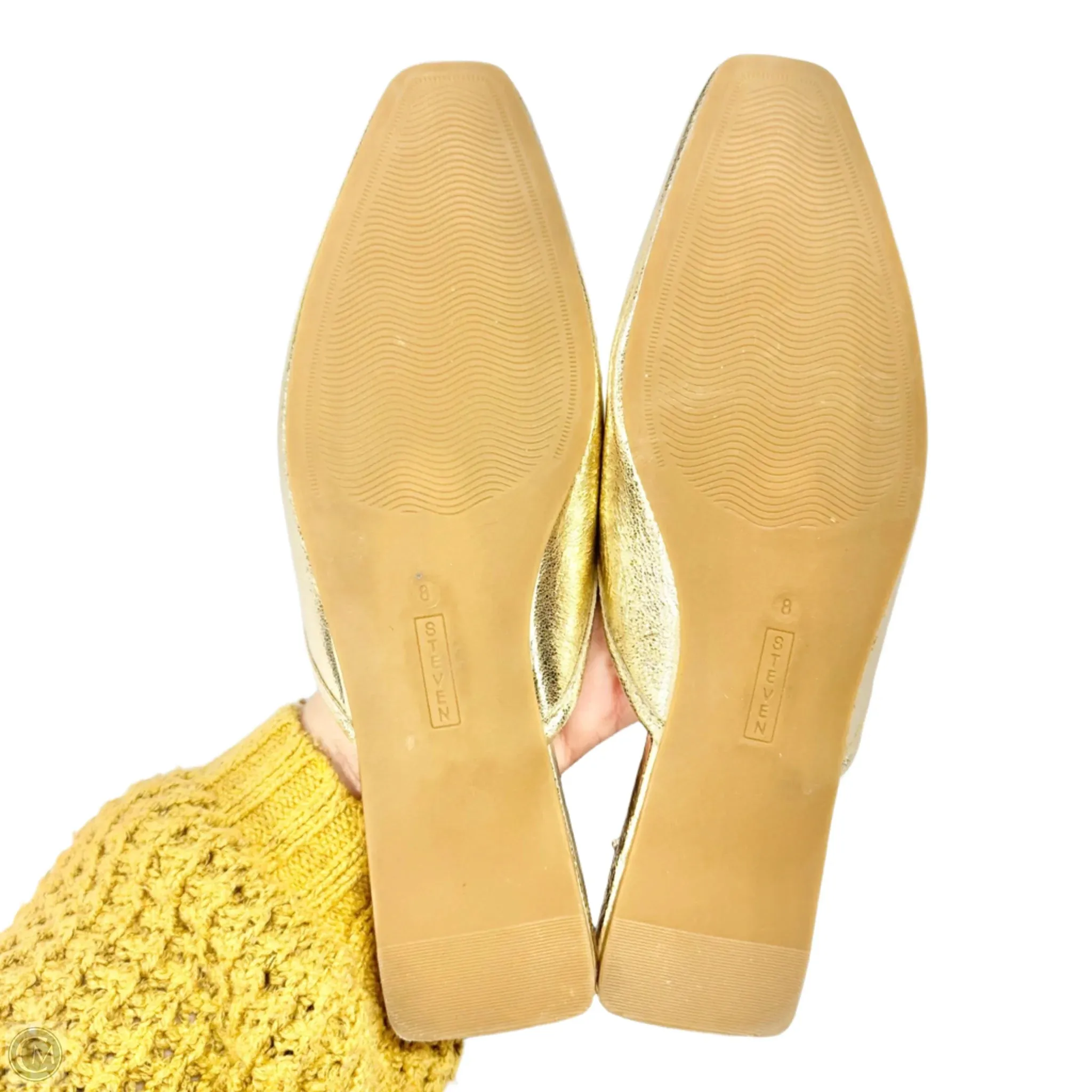 Shoes Flats By Steve Madden In Gold, Size: 8