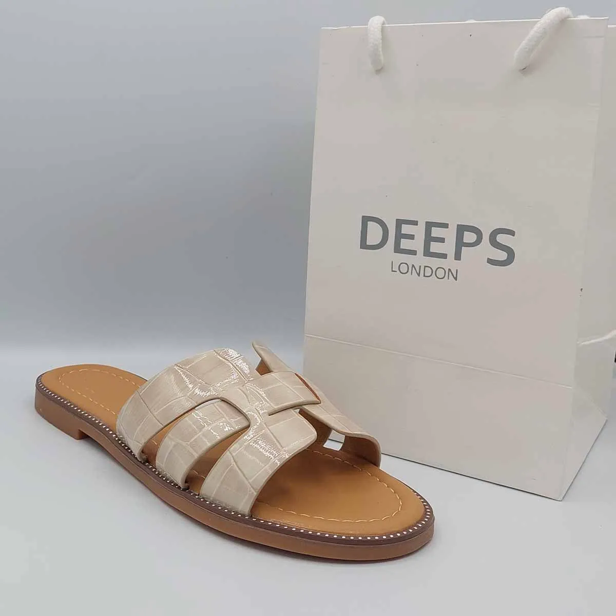 SUGAR OPEN TOE FLAT SLIDER SANDALS