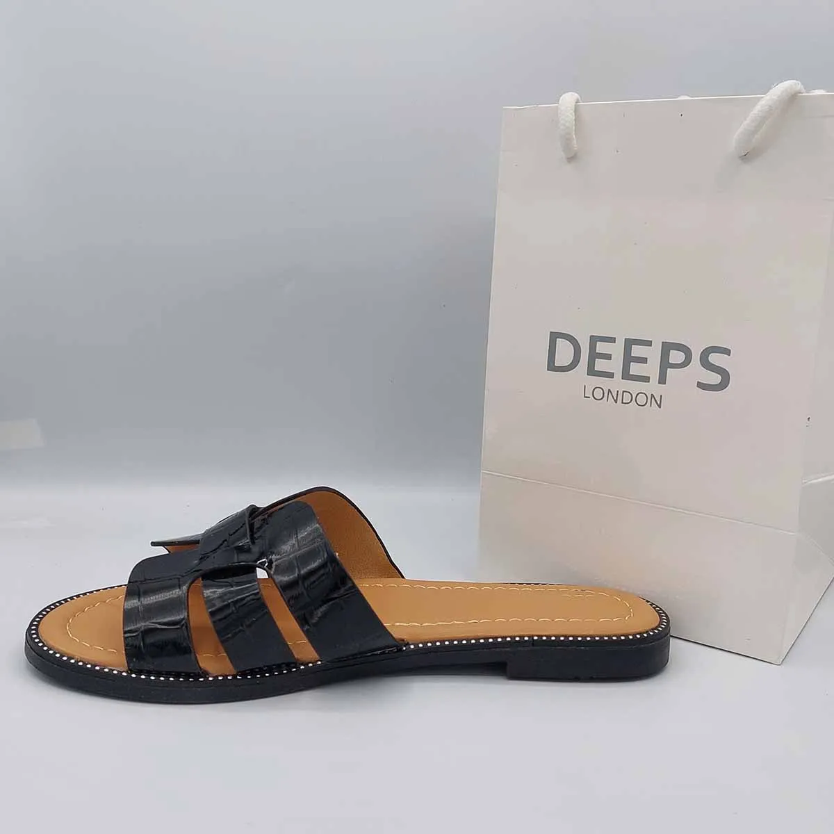 SUGAR OPEN TOE FLAT SLIDER SANDALS