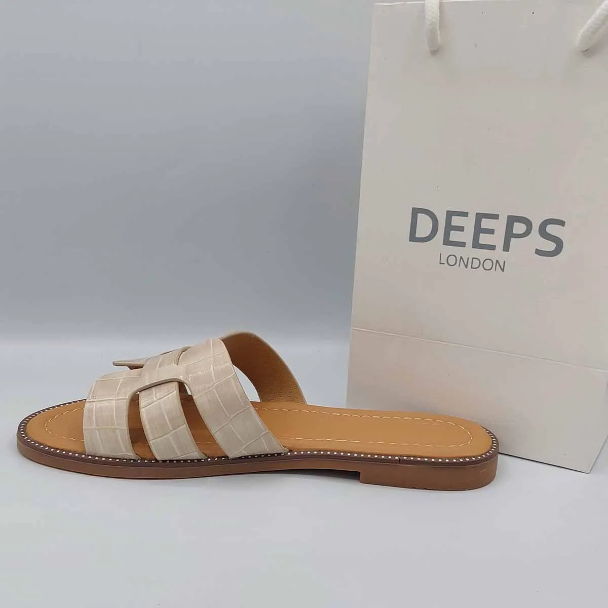 SUGAR OPEN TOE FLAT SLIDER SANDALS