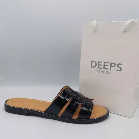 SUGAR OPEN TOE FLAT SLIDER SANDALS