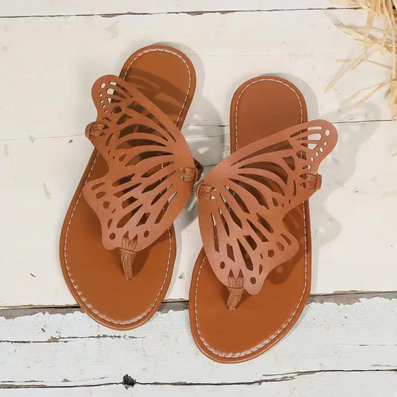 Summer Vintage Butterfly Wings Flip Flop Sandals – GlamzLife
