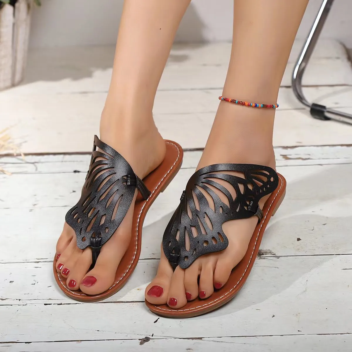 Summer Vintage Butterfly Wings Flip Flop Sandals – GlamzLife