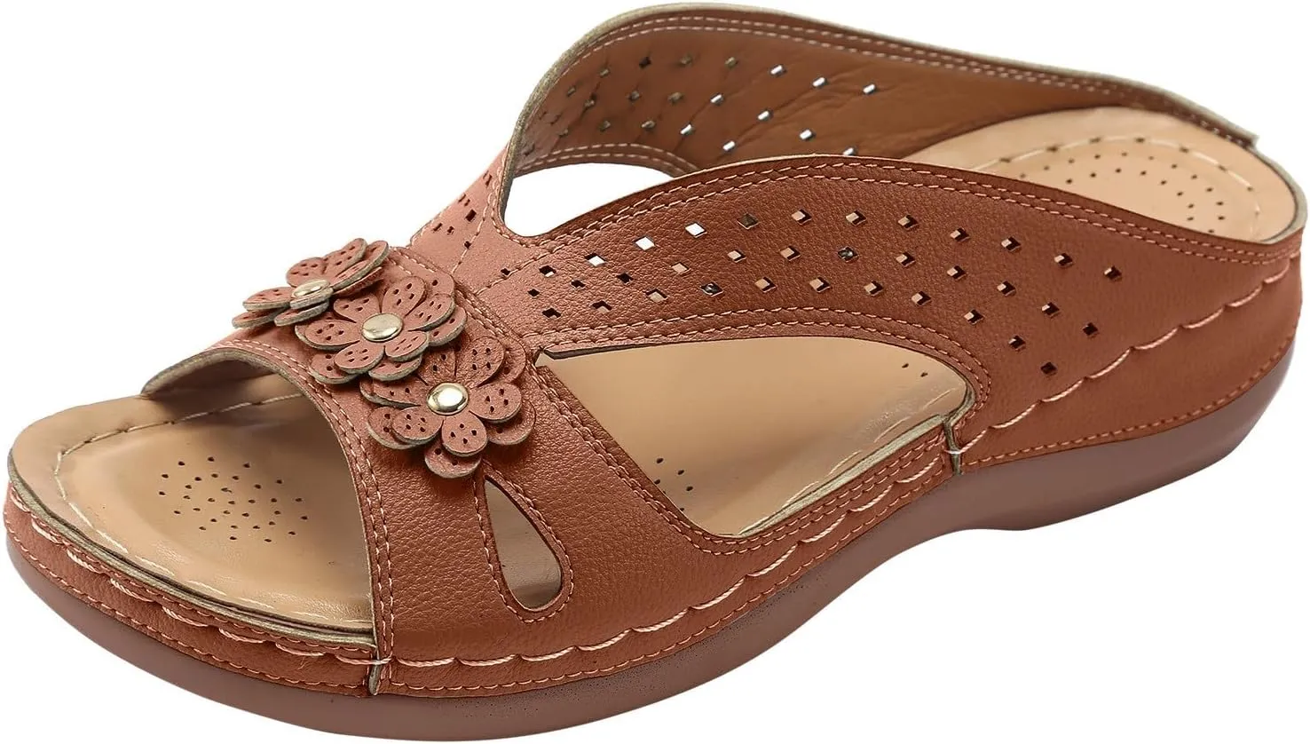 Wedge Sandals for Women Summer Beach Walking Sandals Travel Arch Support Sandals Vintage Breathable Slippers