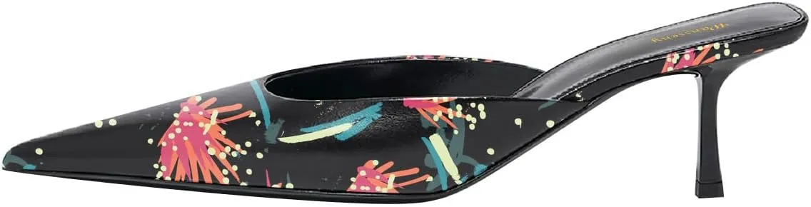 Women Stylish Pointed Toe Slip On Comfy Mules Low Kitten Heel Pumps Backless Ladies Casual Daily Slippers Size 4-16 US