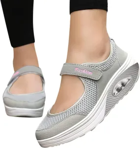 Women's Air Walking Shoes Orthopedic Diabetic Breathable with Arch Support Sneakers Casual Platform Mesh Sandals