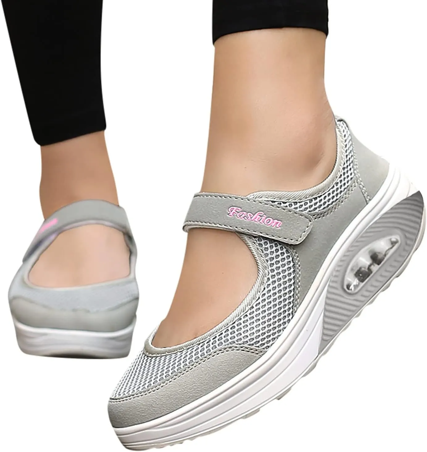 Women's Air Walking Shoes Orthopedic Diabetic Breathable with Arch Support Sneakers Casual Platform Mesh Sandals
