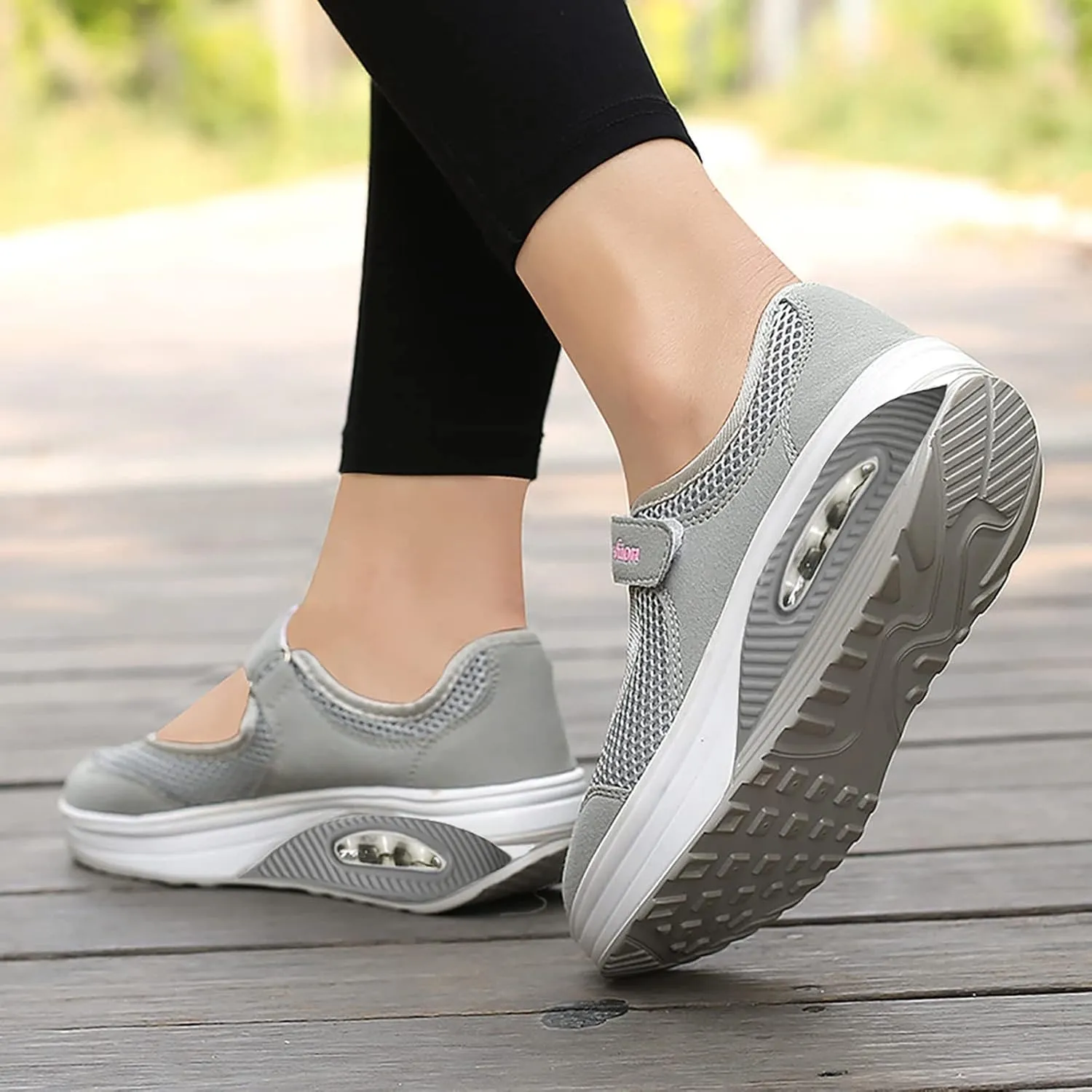 Women's Air Walking Shoes Orthopedic Diabetic Breathable with Arch Support Sneakers Casual Platform Mesh Sandals