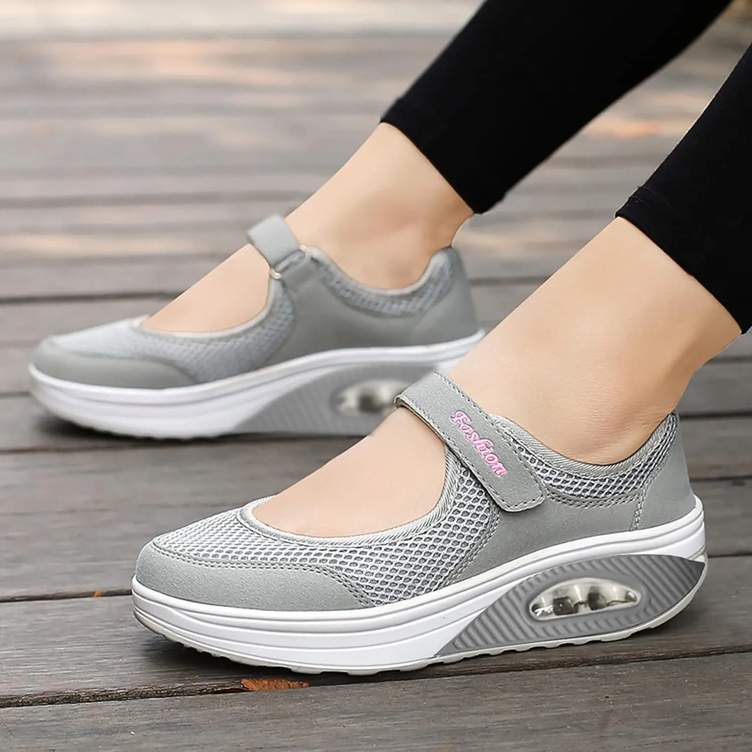 Women's Air Walking Shoes Orthopedic Diabetic Breathable with Arch Support Sneakers Casual Platform Mesh Sandals