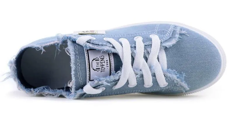 Women's Casual Canvas Sneakers With Rubber Outsole
