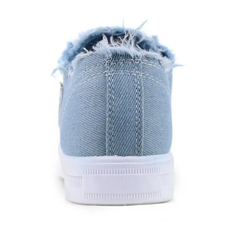 Women's Casual Canvas Sneakers With Rubber Outsole