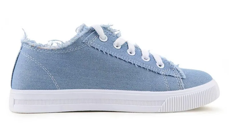 Women's Casual Canvas Sneakers With Rubber Outsole