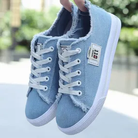 Women's Casual Canvas Sneakers With Rubber Outsole