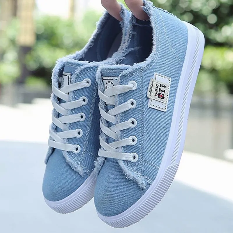 Women's Casual Canvas Sneakers With Rubber Outsole